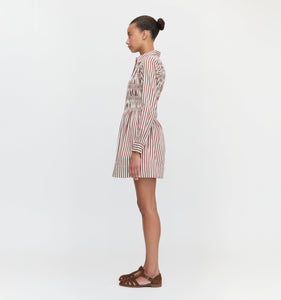 The Mira Nap Dress in Rust Stripe