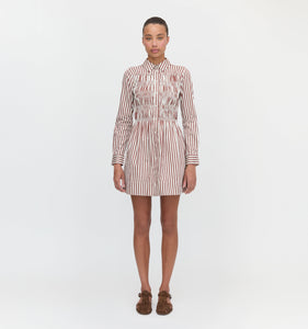 The Mira Nap Dress in Rust Stripe