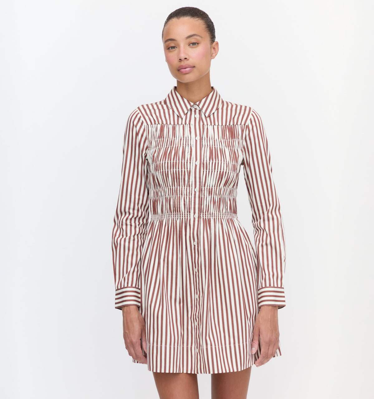The Mira Nap Dress in Rust Stripe