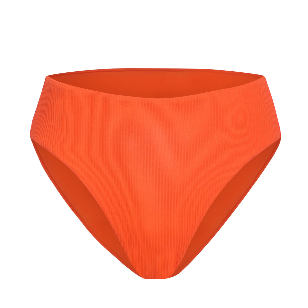 The 90s High Waist Bikini Bottom in Vermillion