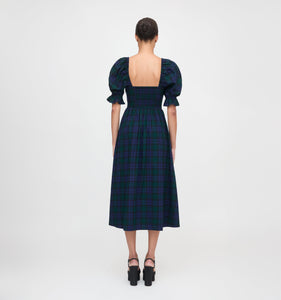 The Ophelia Dress in Blackwatch Tartan
