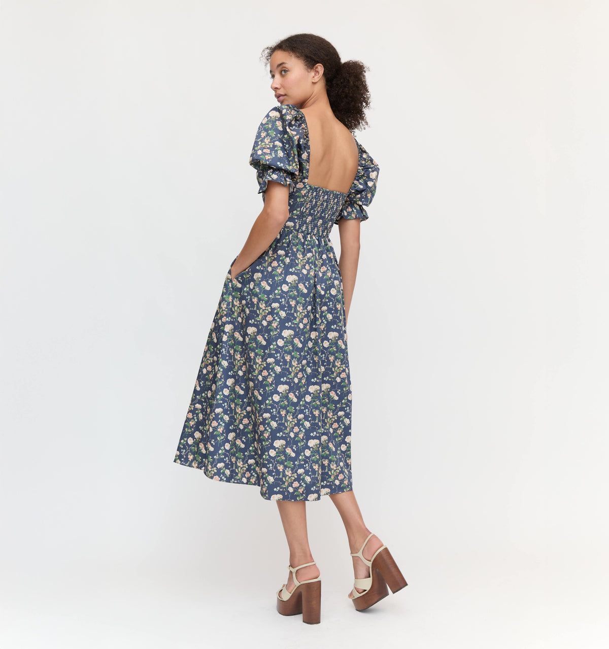 The Ophelia Dress in Navy Bluebonnet