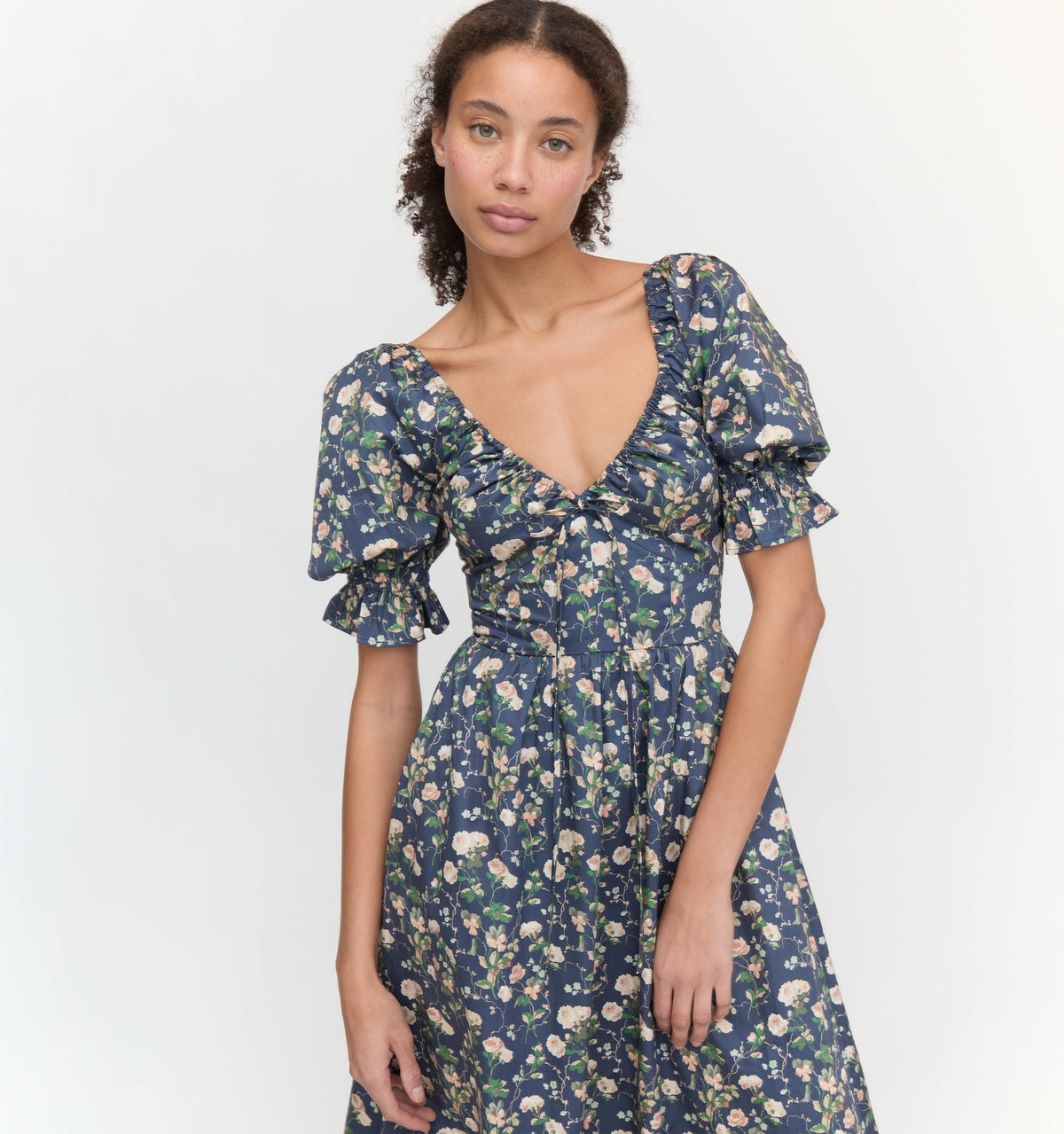 The Ophelia Dress in Navy Bluebonnet