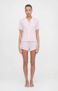 The Paige Pajama Set in Doily Heart Pink
