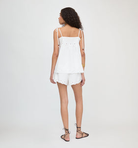 The Jessie Short in White Linen