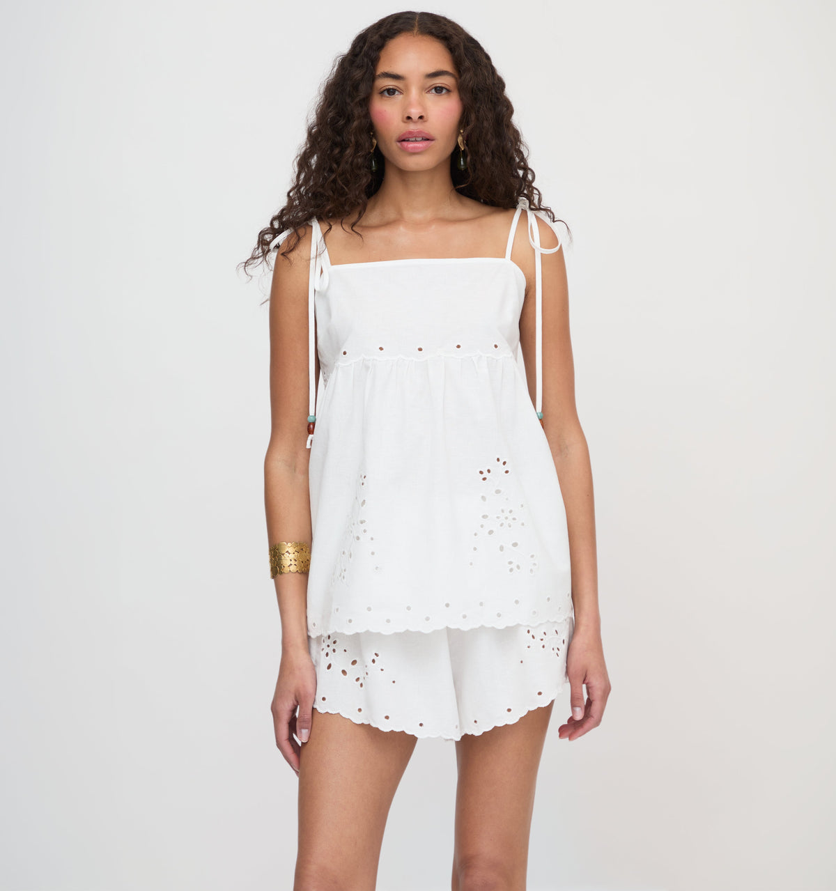 The Palmer Top in White Linen