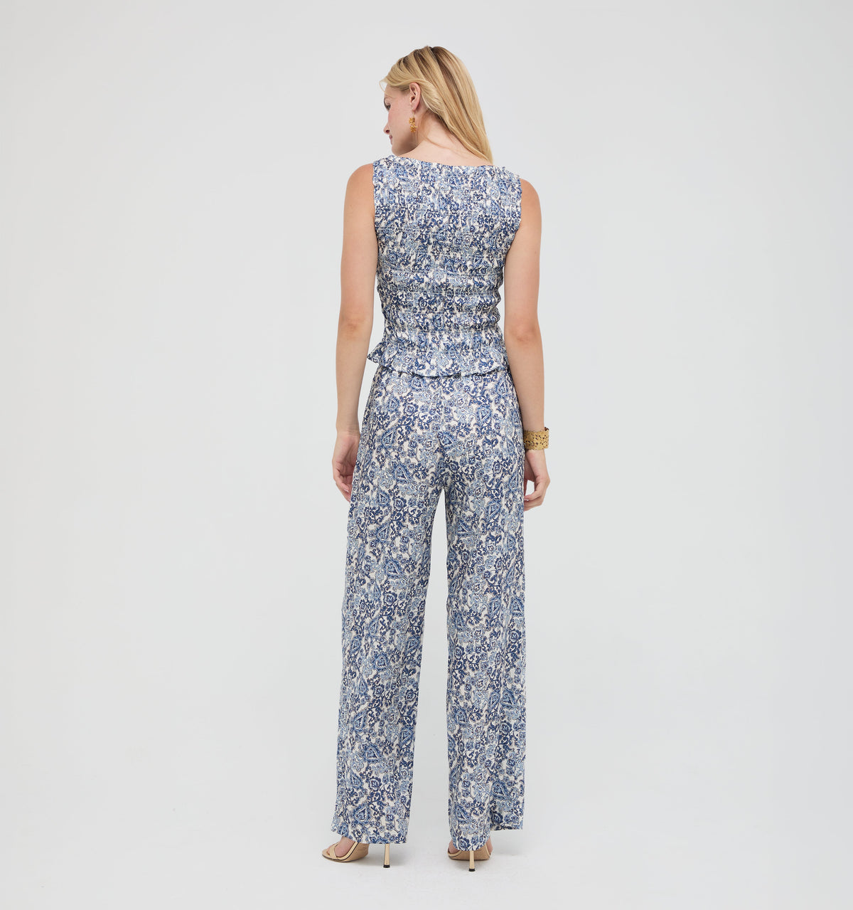 The Maxime Pant in Chedworth Paisley Blue