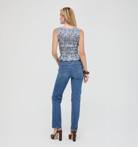 The Phoebe Nap Top in Chedworth Paisley Blue