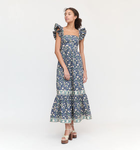 The Pippa Dress in Navy Bluebonnet