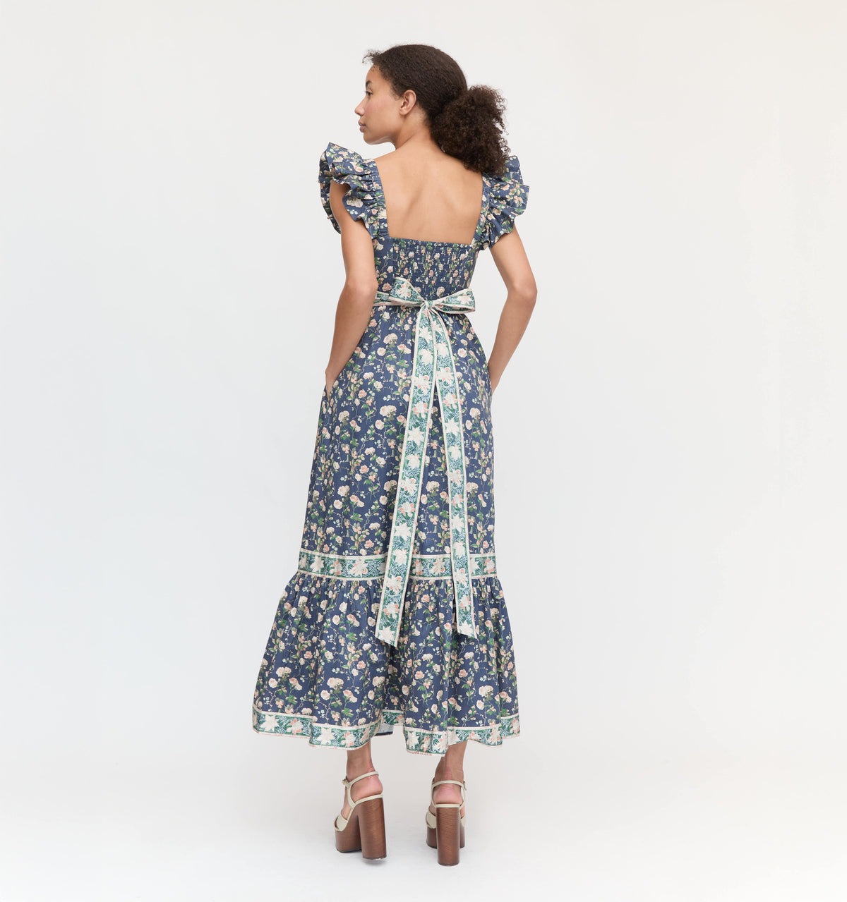 The Pippa Dress in Navy Bluebonnet