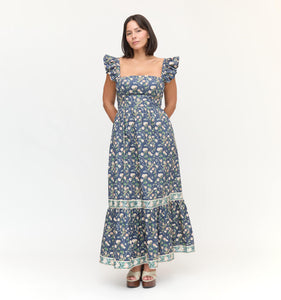 The Pippa Dress in Navy Bluebonnet