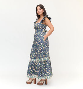 The Pippa Dress in Navy Bluebonnet