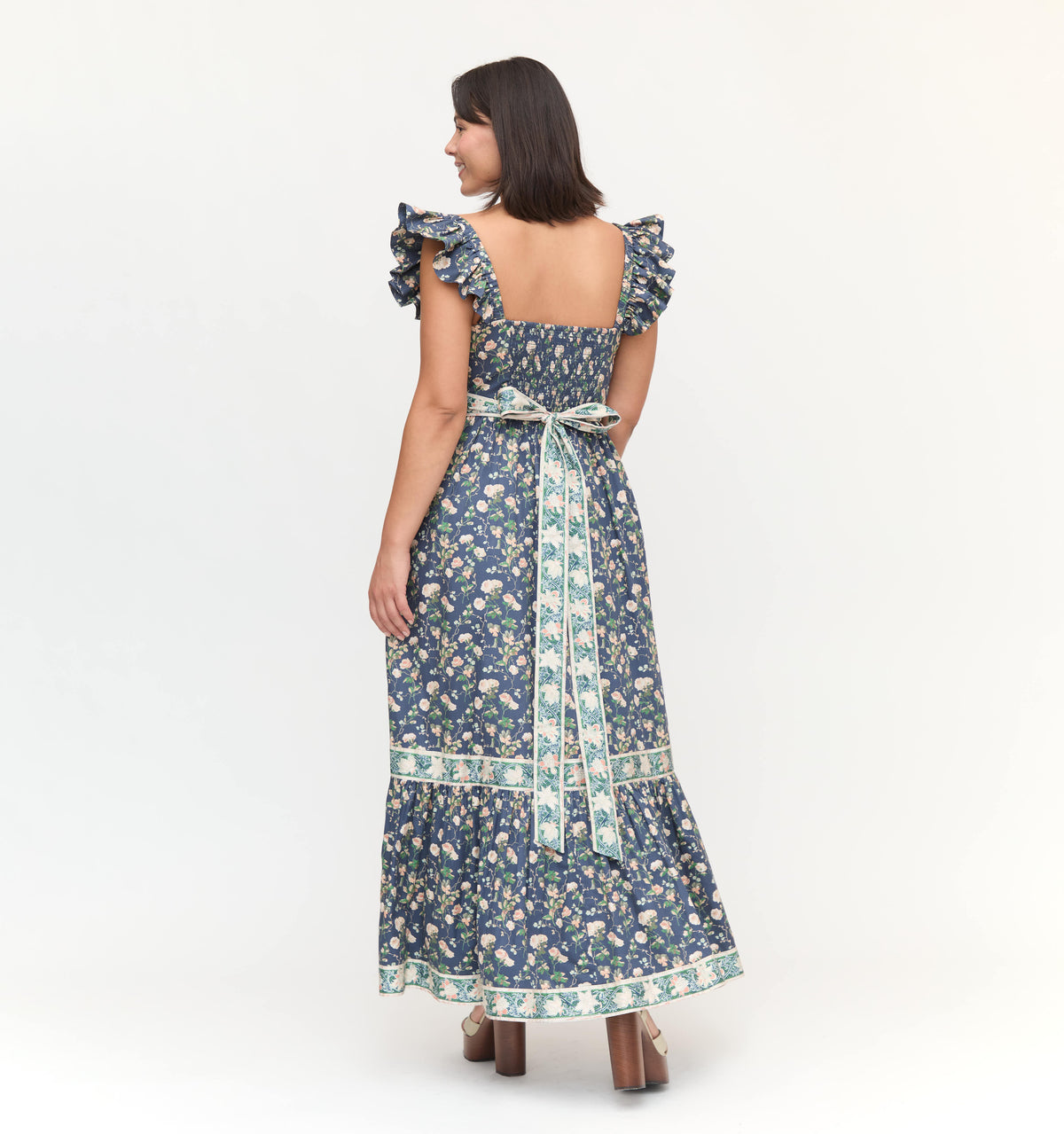 The Pippa Dress in Navy Bluebonnet