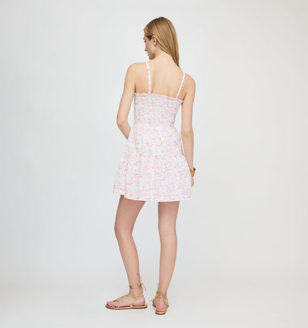 The Rebecca Mini Nap Dress in Camo Fish