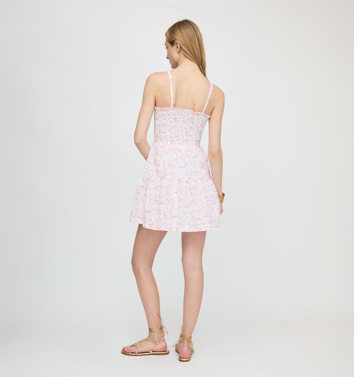 The Rebecca Mini Nap Dress in Camo Fish