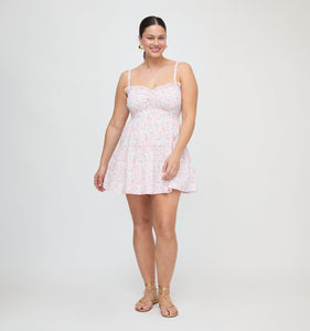 The Rebecca Mini Nap Dress in Camo Fish
