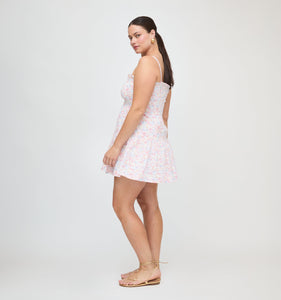 The Rebecca Mini Nap Dress in Camo Fish