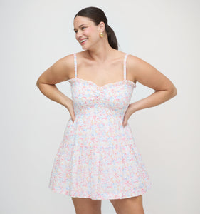 The Rebecca Mini Nap Dress in Camo Fish