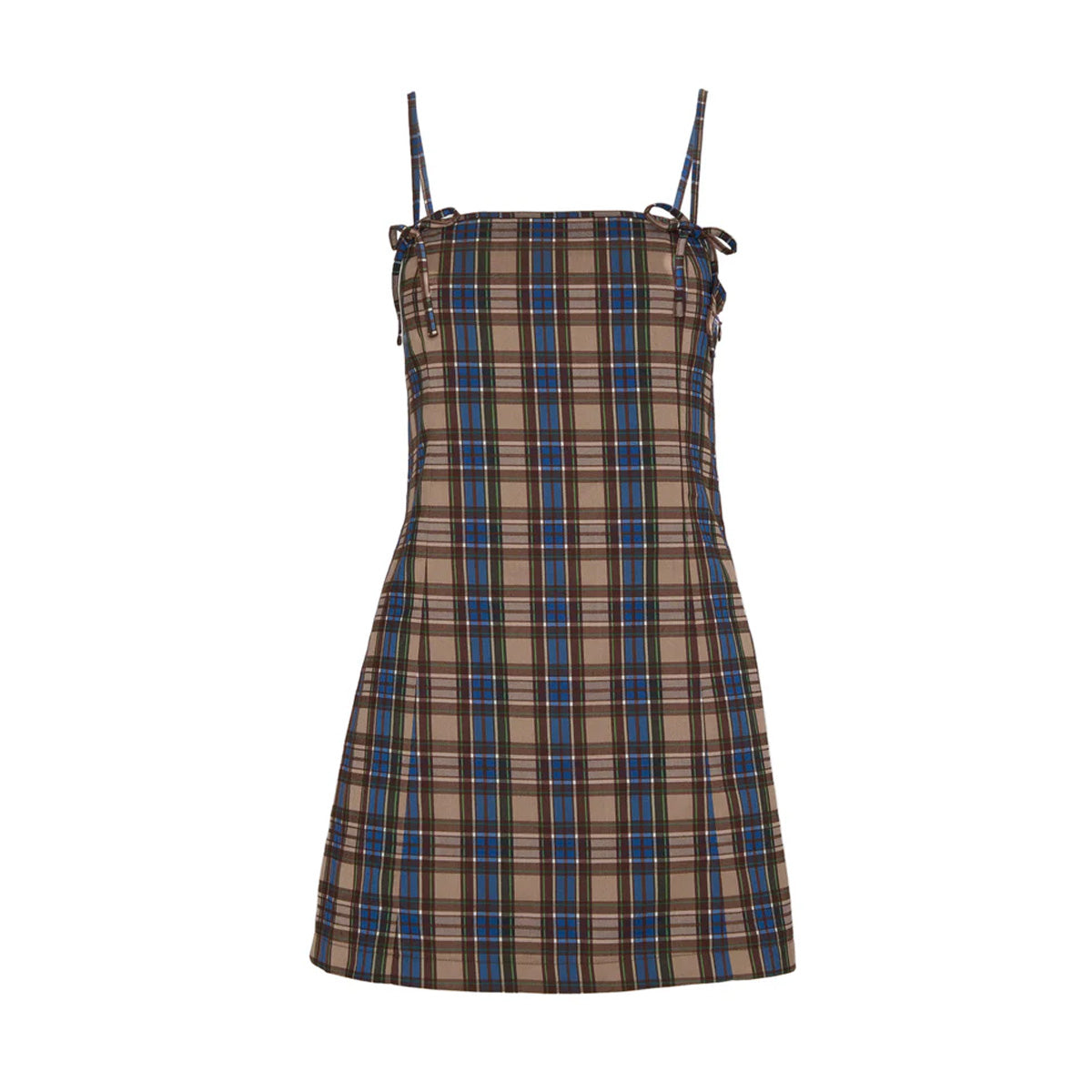 The Rennie Dress in Brown Spencer Plaid