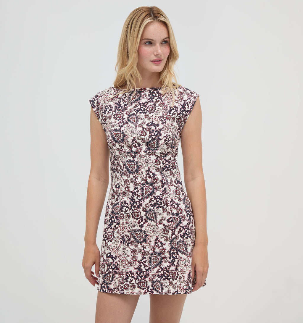 The Rhiannon Dress in Chedworth Paisley Brown