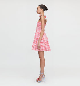 The Ribbon Charlotte Nap Dress in Pink Cala Check