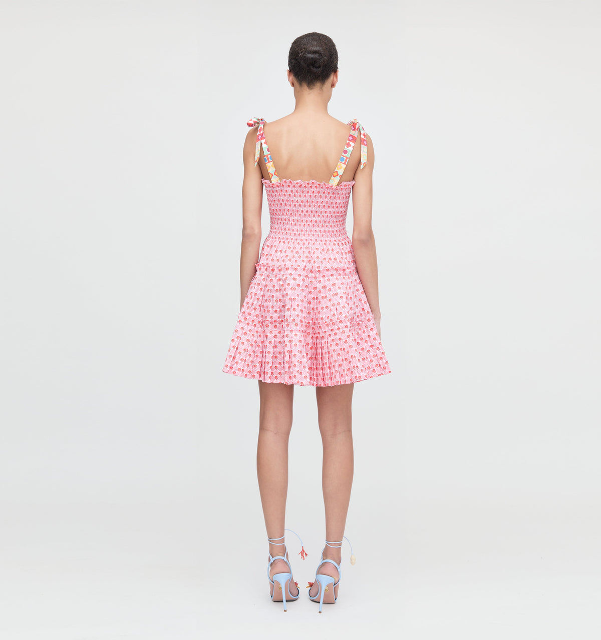 The Ribbon Charlotte Nap Dress in Pink Cala Check