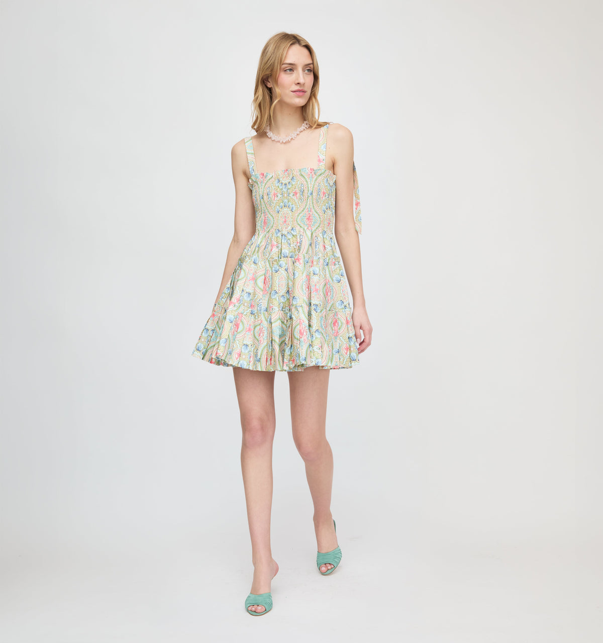 The Ribbon Charlotte Nap Dress in Sea Scroll