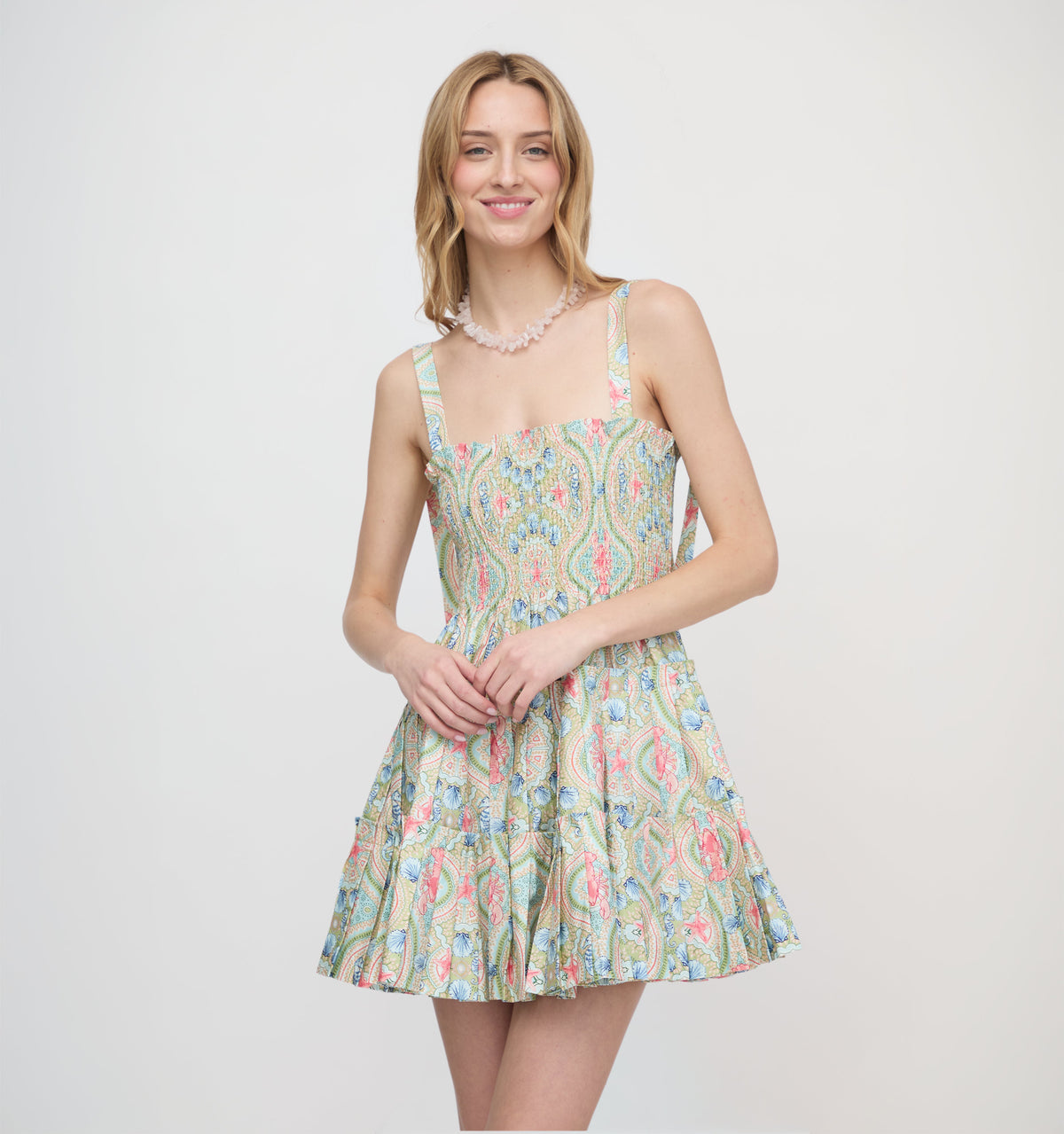 The Ribbon Charlotte Nap Dress in Sea Scroll