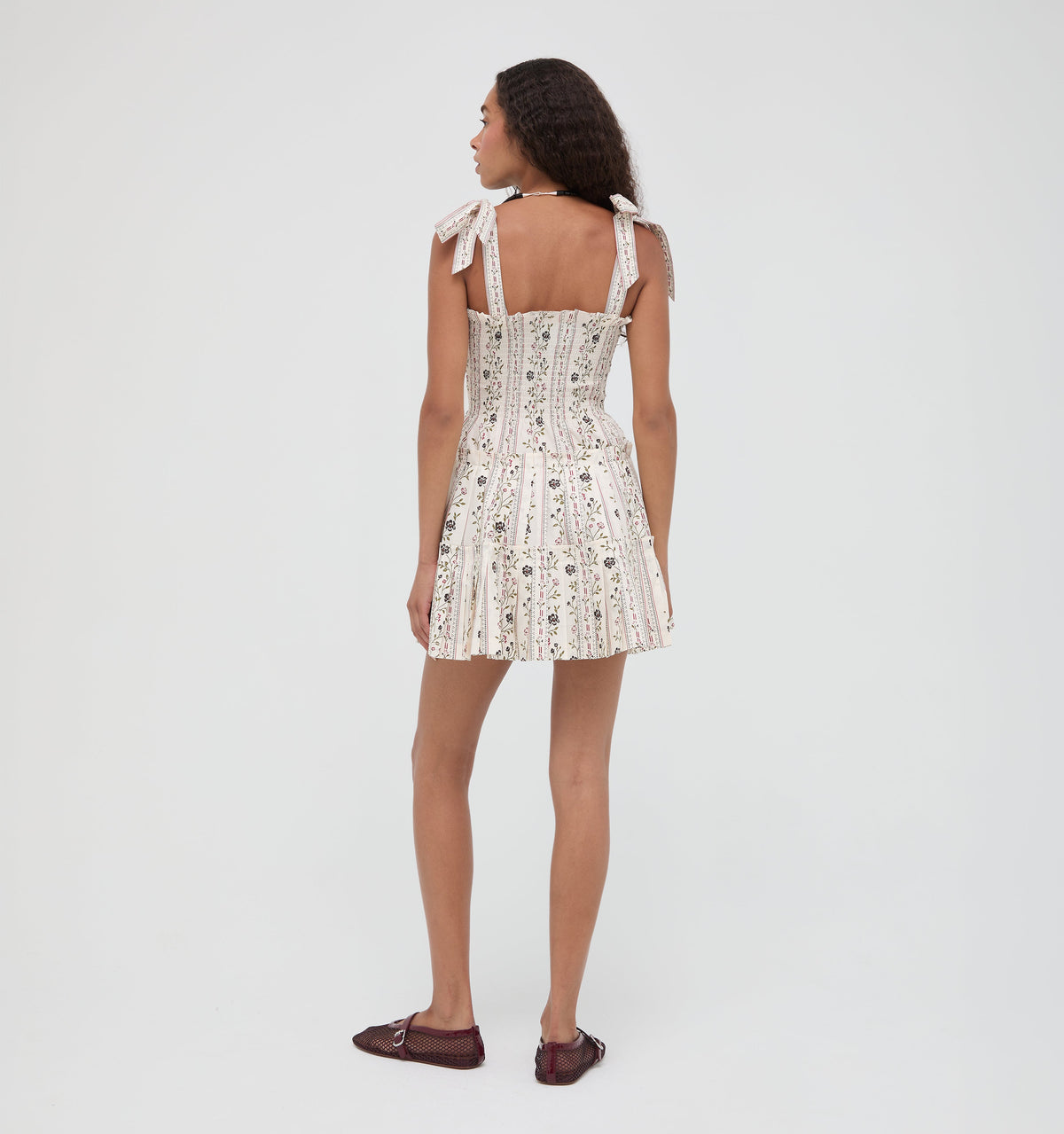 The Ribbon Charlotte Nap Dress in Kelmscott Ribbon Stripe