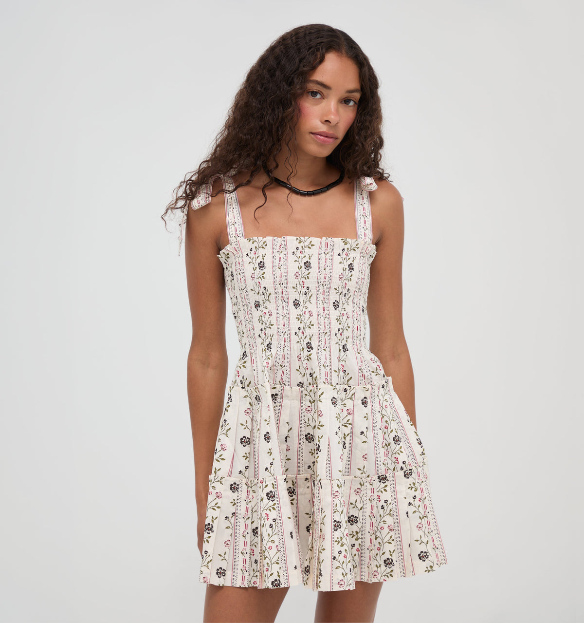 The Ribbon Charlotte Nap Dress in Kelmscott Ribbon Stripe