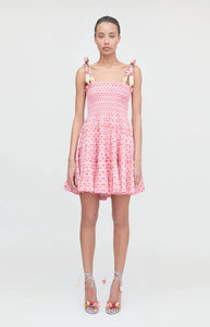 The Ribbon Charlotte Nap Dress in Pink Cala Check