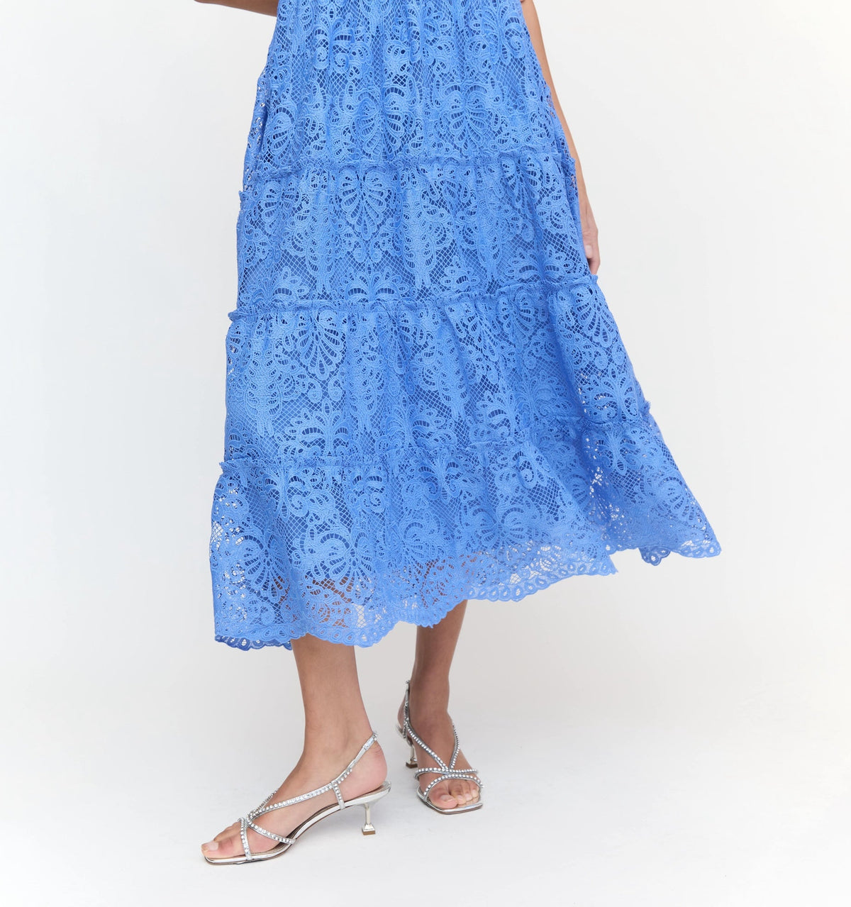 The Ribbon Ellie Nap Dress in Sky Blue Lace