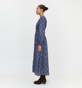The Rosely Dress in Navy Cala Paisley