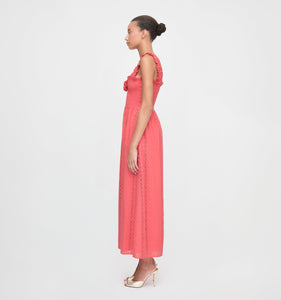 The Rosetta Nap Dress in Coral Voile Broderie