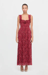 The Rosetta Nap Dress in Claret Lace