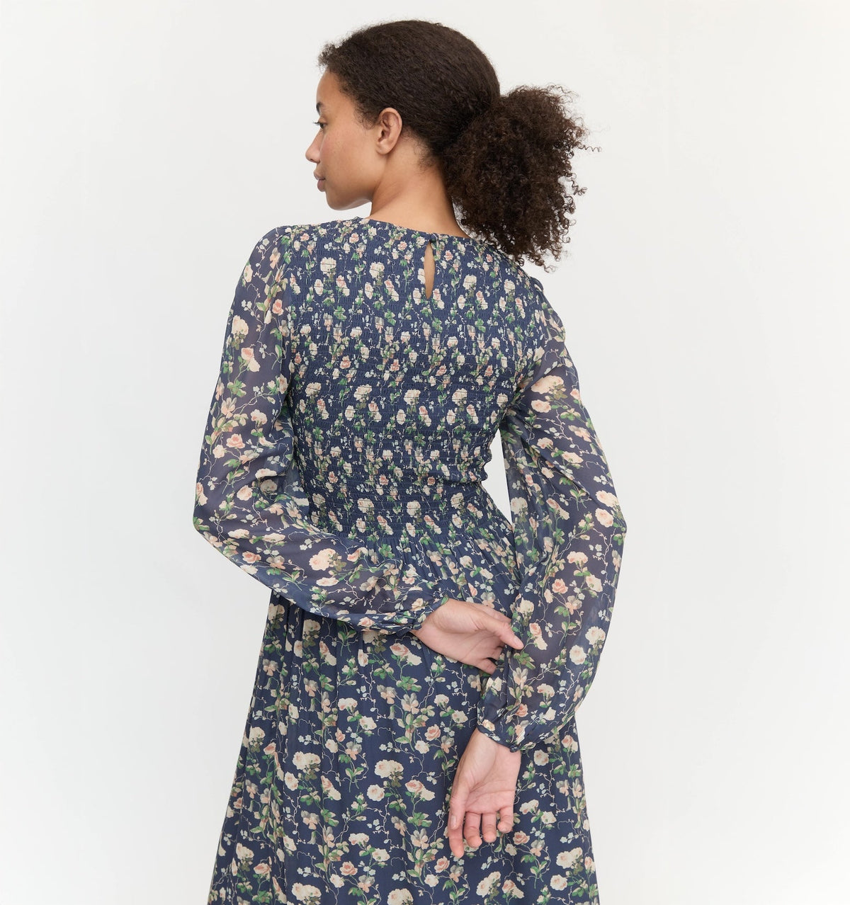 The Ruby Nap Dress in Navy Bluebonnet