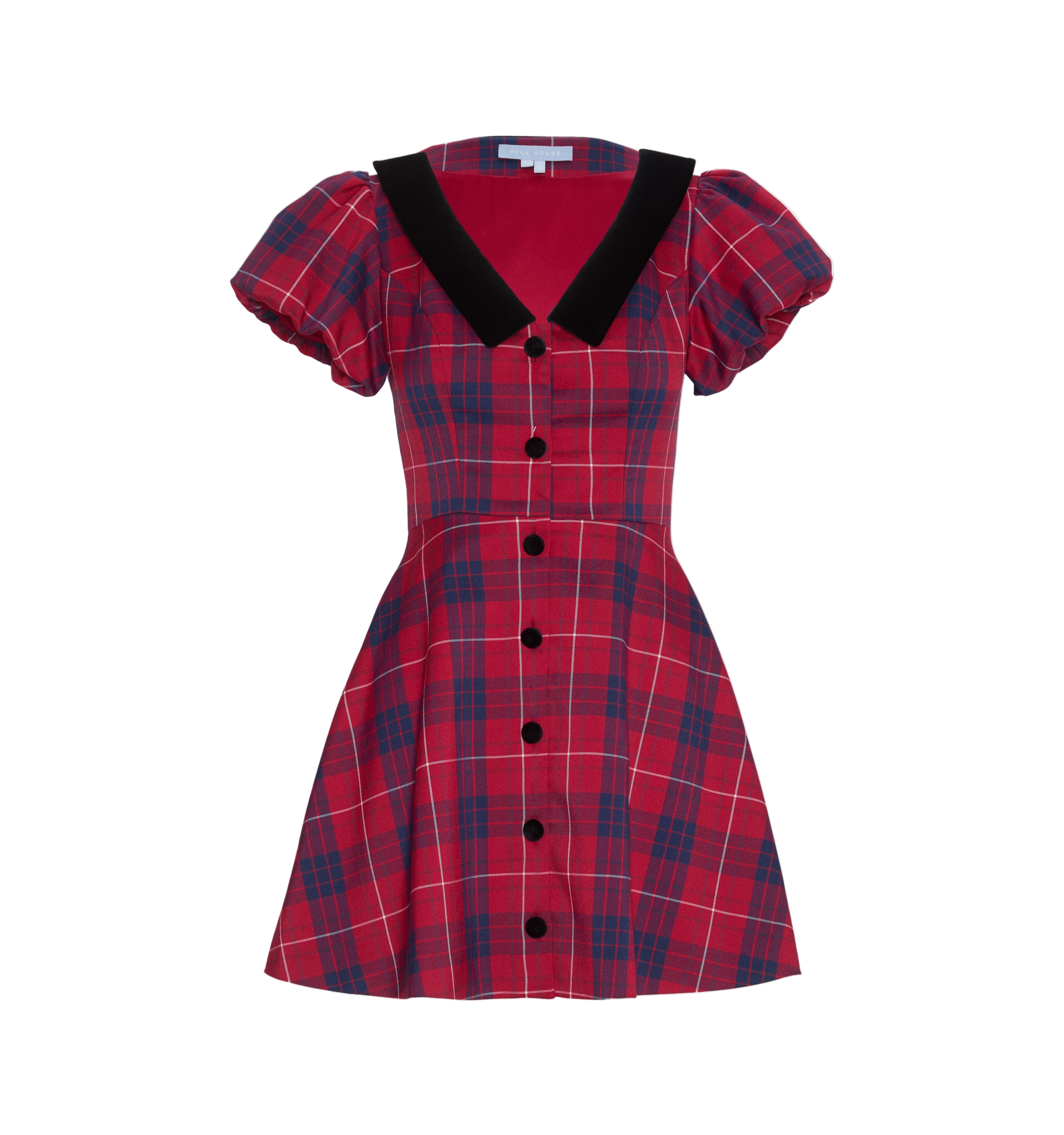 The Samantha Dress in Cherry Tartan