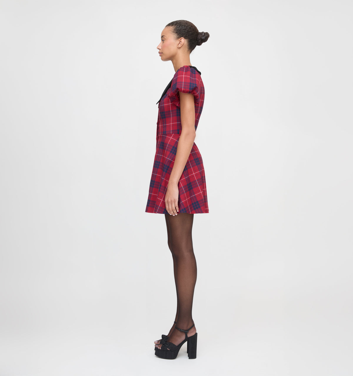 The Samantha Dress in Cherry Tartan