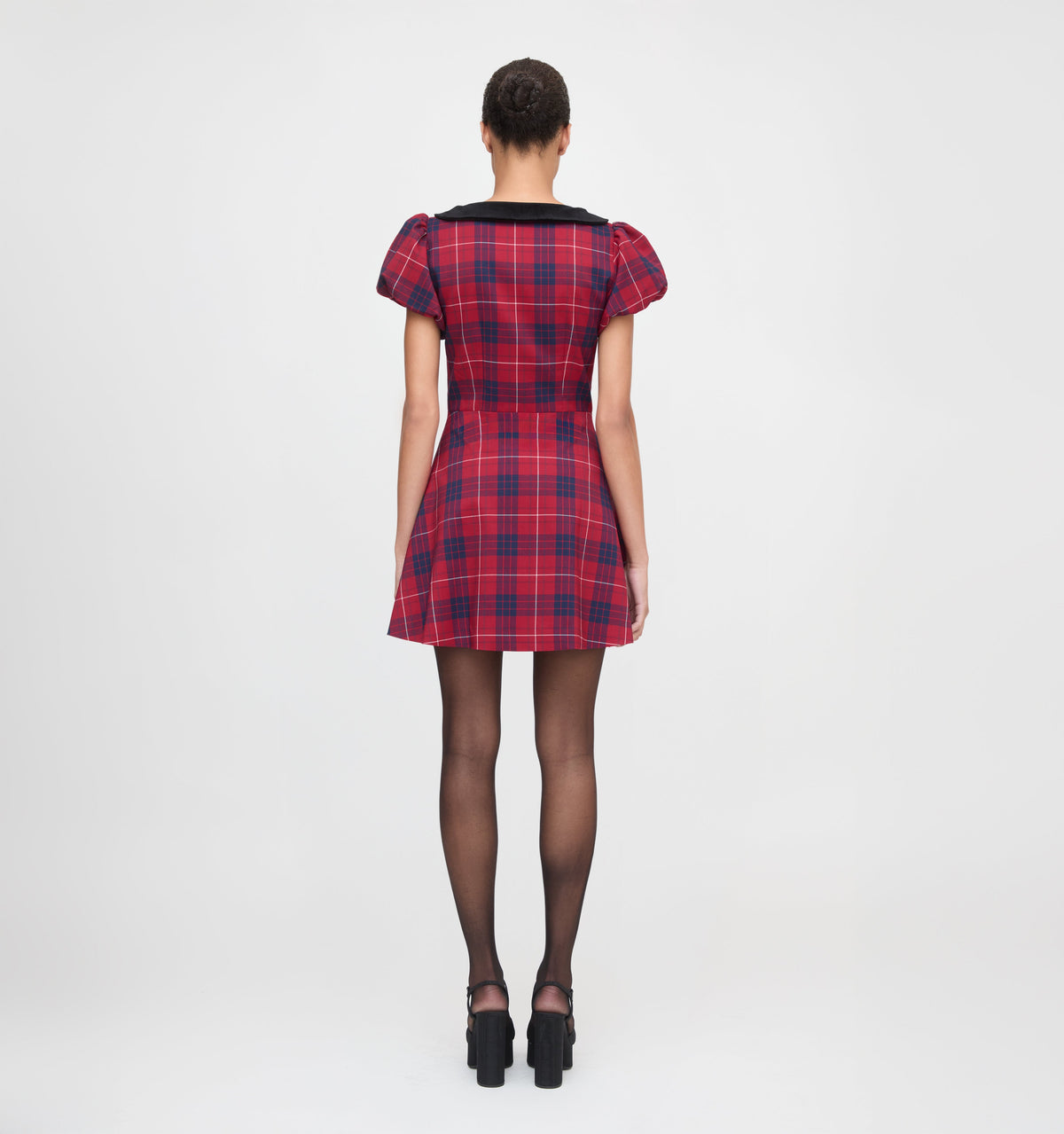 The Samantha Dress in Cherry Tartan