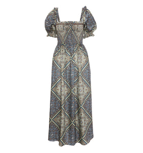 The Scarlett Nap Dress in Olive Equestrian Scarf