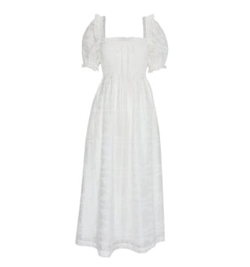 The Scarlett Nap Dress in White Patchwork Organza
