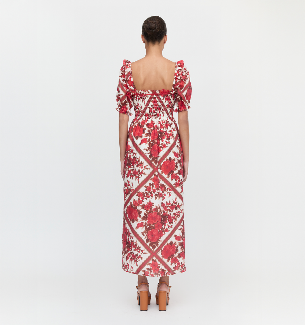 The Scarlett Nap Dress | Red Diamond Rose / XS | 100% Viscose