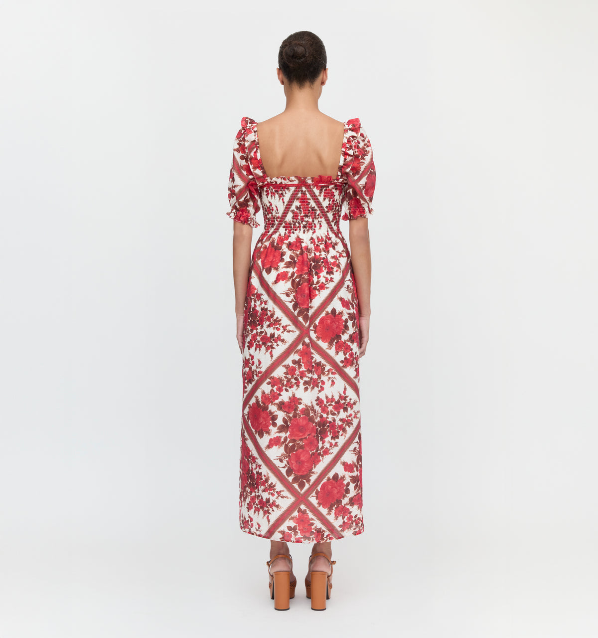 The Scarlett Nap Dress in Red Diamond Rose
