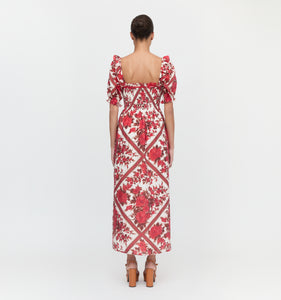 The Scarlett Nap Dress in Red Diamond Rose