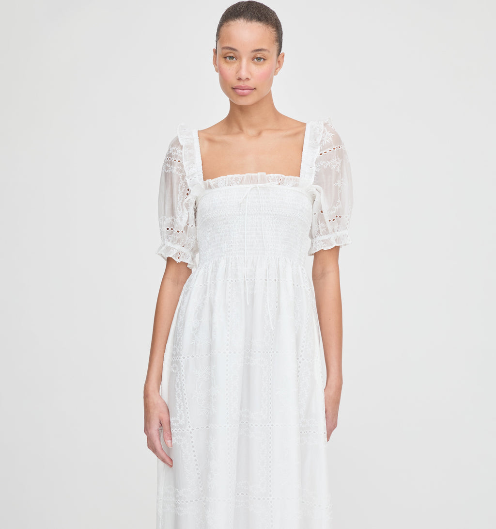 The Scarlett Midi Nap Dress | White Patchwork Organza / XXXXL | Hill House Home The Scarlett Midi Nap Dress | White Patchwork Organza / XXXXL | Hill House Home