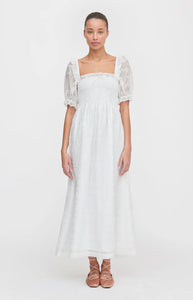 The Scarlett Nap Dress in White Patchwork Organza