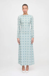The Selene Dress in Byzantine Tile
