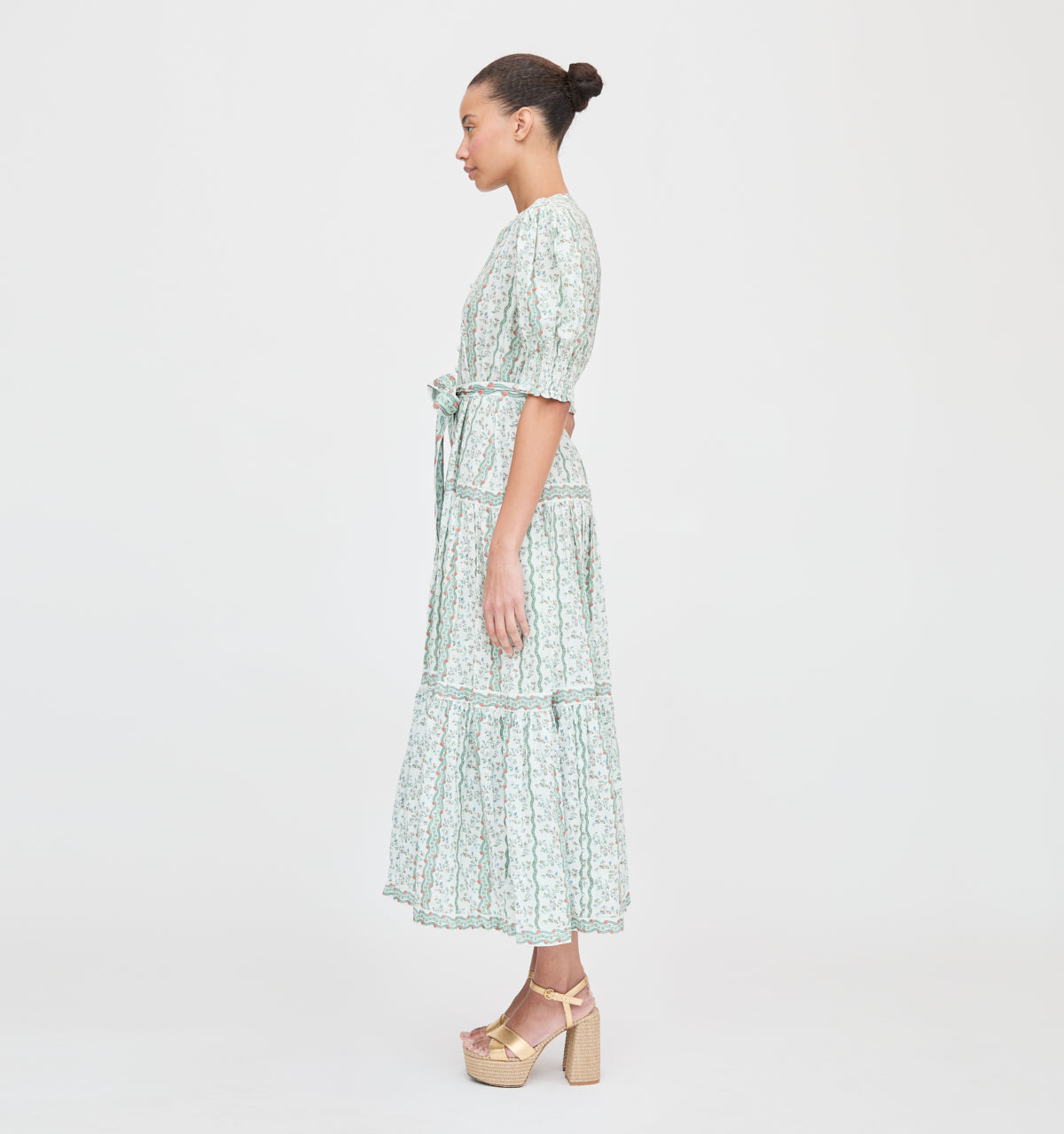 The Yara Dress in Green Provence Floral