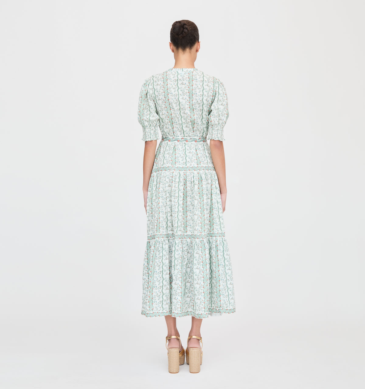 The Yara Dress in Green Provence Floral