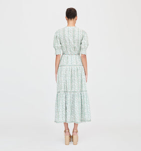 The Yara Dress in Green Provence Floral